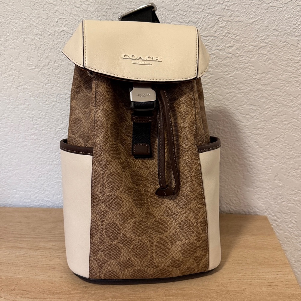 Coach Racer Pack In Signature Colorblock Canvas Smooth Calf Leather CT752